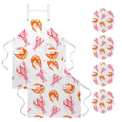 Tablier de serveuse à motifs marins pour le service en bistrot et bar