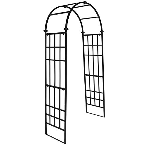 Greensen Rozenboog voor klimplanten en rozen, decoratieve metalen standaard voor tuinplanten, rozenboog en planten, 48 x 98 x 212 cm