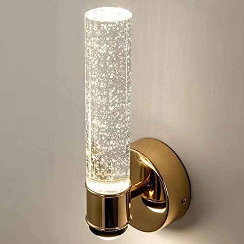 Lámpara de Pared de Cristal de Alta Calidad con Acabado Dorado Moderno 6
