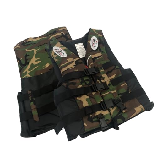 Flutuador Camuflado 90kg Colete Salva Vidas Jet Ski C/Apito