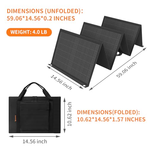 Keshoyal FOLDABLE SOLAR PANEL 60W-1 Portable Solar Panel – 60W Foldable Solar Panels thumb #4