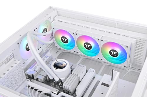 Image of Thermaltake CL /TH360 V2 ULTRA EX-ARGB /2K RPM Syn WHT - 47.5cm Mid Tower Computer Case - Supports 420mm AIO Radiator, 13x 120mm Fans - Compatible with Desktop, Laptop