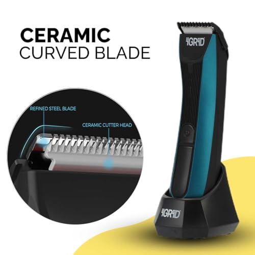 Image of iGRiD Senso Waterproof Cordless Body Trimmer for Men | Beard & Intimate Grooming Trimmer with Safe Edge Technology, Ceramic Blade, LED Display, Lithium Battery, 90 Min Runtime