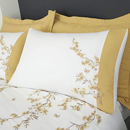 Catherine Lansfield Geborduurd Blossom beddengoedset voor kingsize bedden, polyester, wit - Image 3