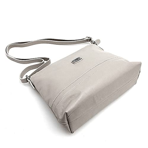 Bolsa Transversal RAVELLO em Couro (Bone)
