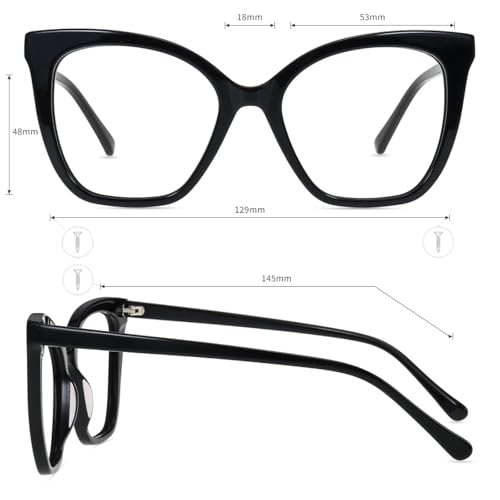 Image of Firmoo Butterfly-shaped Blue Light Blocking Glasses for Women, Oversized Stylish Computer Glasses Lightweight Eyewear