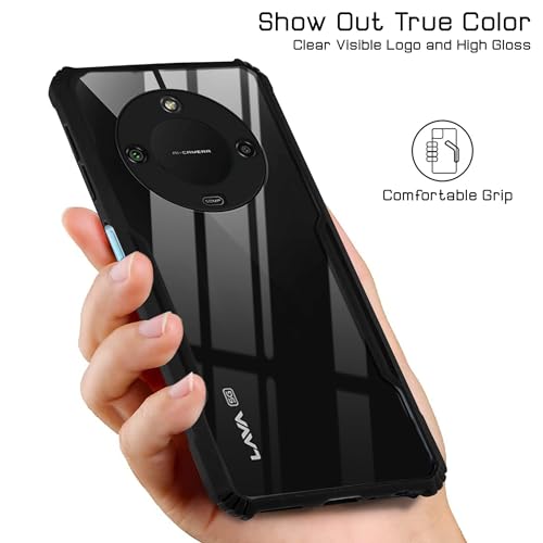 Image of Jkobi Back Cover Case for Lava Blaze 2 5G (Shockproof with Polycarbonate Clear Panel | Professional Black)