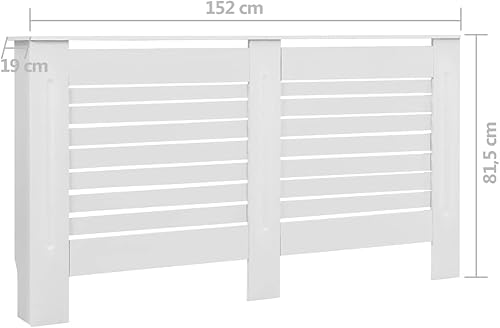 Miniatura 7 de Youuihom Festnight - Cubierta de radiador para calefacción gabinete lateral de calefacción accesorios de calefacción para el hogar para sala de