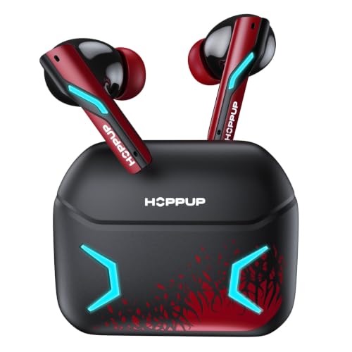 Image of HOPPUP Stryke S1 Gaming Earbuds, 35ms Low Latency, Bluetooth v6.0, 13mm Drivers, 60H Playtime, RGB LED, Type-C Fast Charging, TWS Wireless Earphones with Mic