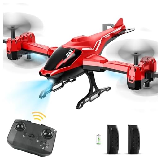 VATOS Helicóptero teledirigido 2.4G, Todo en 1 Super Función 360° Flip, Evitar Obstáculos, Despegue/Aterrizaje con Una Tecla, Avión Helicóptero RC con Luz LED Regalos de Juguete para Niños Adultos