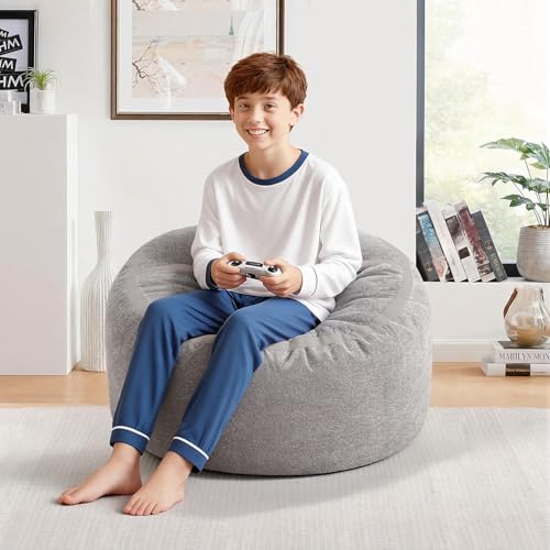 Image of 2FT Bean Bag Chair 2'Bean Bag Chairs with Memory Foam Filled Small Bean Bag