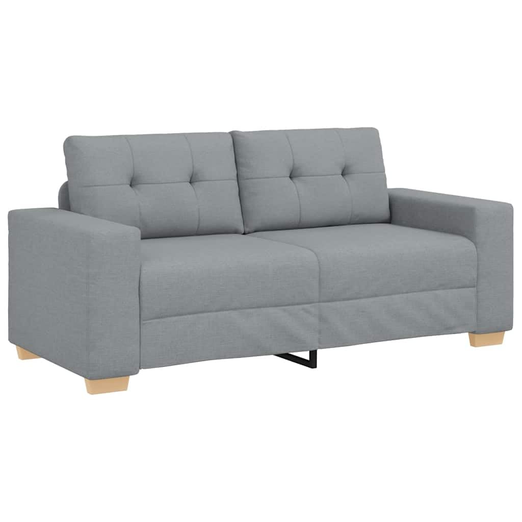Sofá de dos plazas, gris claro, 181 x 77 x 82 cm, funda de tela 100% poliéster, marco de metal de madera contrachapada, ahorra espacio, pequeño sofá para salón, oficina, dormitorio, pasillo