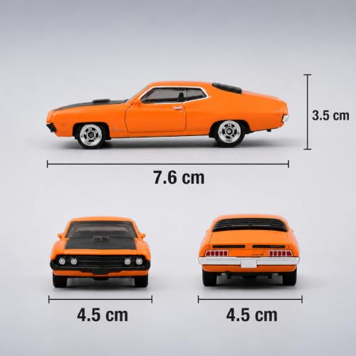 Image of Wizplex CCA Officially Licensed Ford Torino Cobra 1970 1:64 Scale Die Cast Metal Car - Collectible Alloy Classic Muscle with Free-Rolling Wheels, Display Showpiece for Kids 3+ & Car Enthusiasts