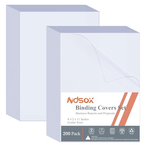 Ndsox 200 Pack Clear Binding Covers 8 Mil Polycover Report