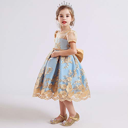 TTYAOVO Flower Girl Dress Princess Birthday Party Wedding Gown3