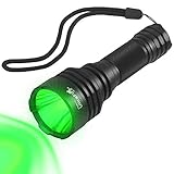 Grüne LED-Taschenlampe: Die Ultrafire G-C8 Taschenlampe ist eine einfache Single-Modus-Grünlicht-Taschenlampe, 517–525 nm Wellenlänge, 350 Lumen ungefiltertes grünes Licht von CREE XP-E2 grüne LED-Taschenlampe.