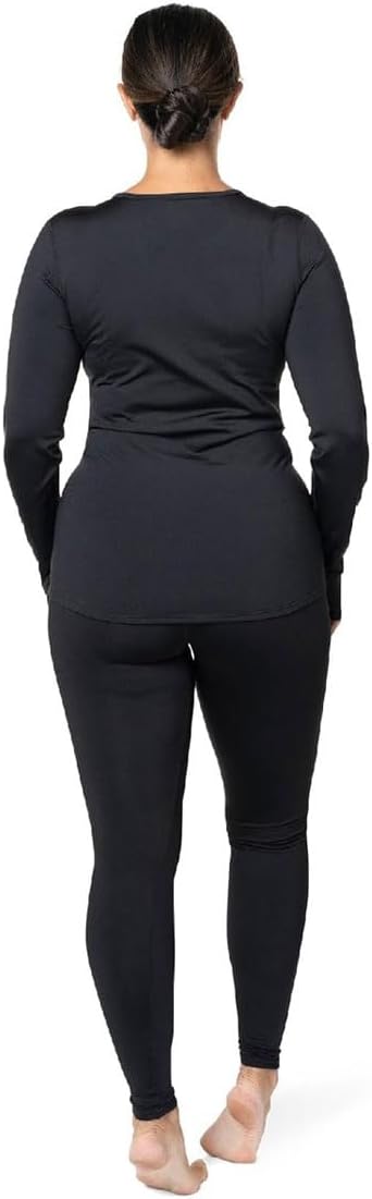 Hot Chillys Women's Micro-Elite Chamois Crewneck Top Midweight Body Fit Base Layer (Can Packaging) - Image 3