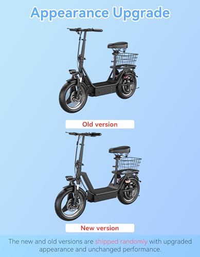 Electric Scooter for Adults, 1000W Peak Motor, 35 Miles of Range Scooter with Seat, 25 MPH Top Speed, 48V 13Ah Battery, Dual Suspension, Foldable E-Scooter with Rear Basket for Cargo, Commuting - Image 5