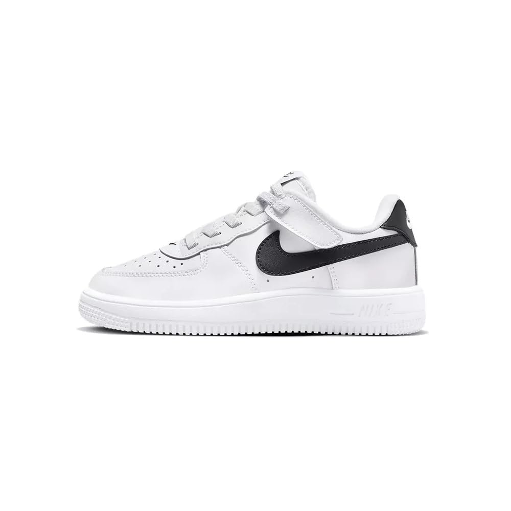 Nike Force 1 Low EasyOn Little Kids' Shoes (FN0237-101, White/Black) Size 13