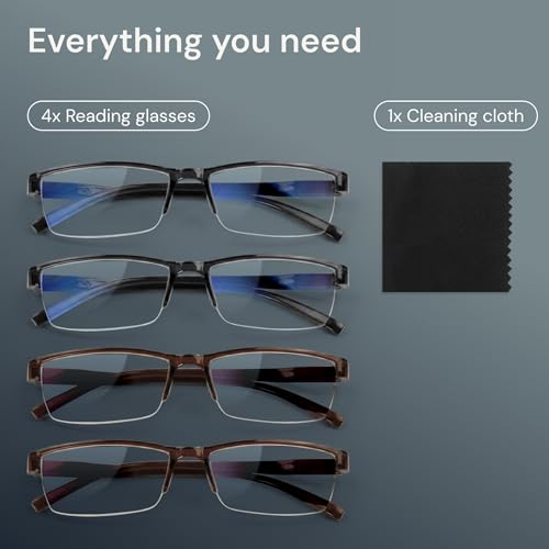 Image of Gaoye +3.0 Executive Style Reading Glasses Men - Durable Readers with Blue Light Filtering - Comfortable Fit with TR90 Frames
