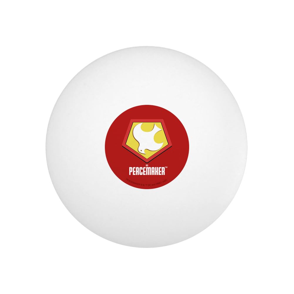 Peacemaker Symbol Novelty Table Tennis Ping Pong Ball 12 Pack with Storage Bag