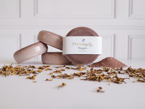 Cuidado Para El Cabello, Beauty Genérico Shampoo solido natural artesanal de Aloe Vera, Arcilla Roja, Esencia aromática Vainilla Floral, Esencia aromática de Orquídea
