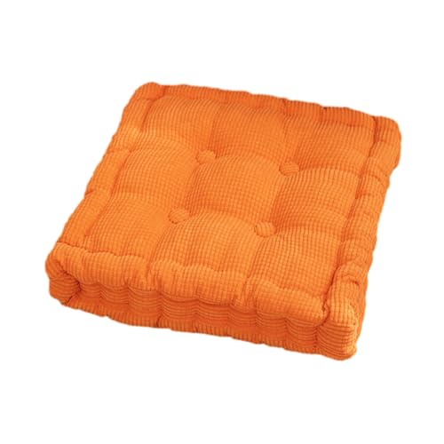 DOTBUY-SHOP Cojines Sillas Jardin Pack 1 Cojines Jacquard Cojines de Asiento para Sillas de Terraza Cocina Patio Balcón Salón, para Decoración Interior o Exterior (40x40cm (Cuadrado),Naranja)