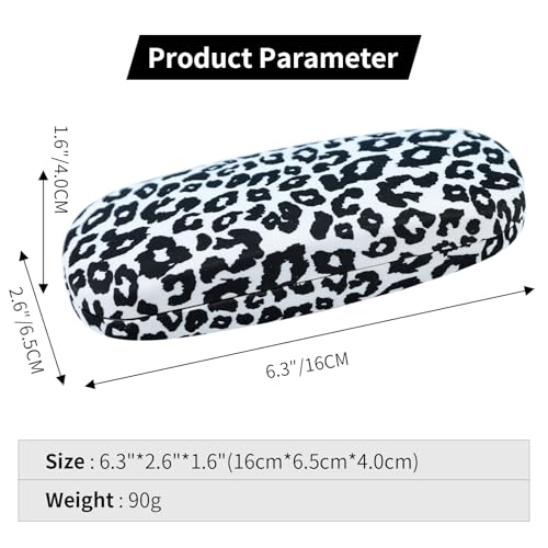 Image of PERFECTSIGHT Hard Shell Eyeglasses Case, PU Leather Protective Glasses Case, Cute Eyeglass Case for Women Men Girls