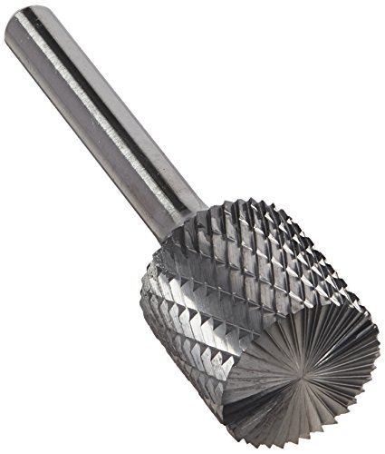 Image of Drill America SA-16 Carbide Burr /Rotary File Cylindrical Double Cut for Die Grinder 3 /4 inch Dia. x 3 /4 inch Cut Length with 1 /4 inch Shank and 2-1 /2 inch Overall Length, DUL Series