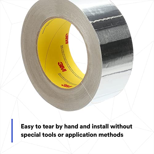 Image of Venture Tape 3M Aluminum Foil Tape 1521CW Natural Aluminum, 48 mm x 45.7 m 1.4 mil (Pack of 24)