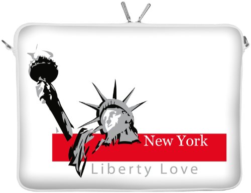 DIGITTRADE LS135-15 New York Designer Notebook Sleeve Housse Pour Ordinateur Portable 15,4' jusqu'à 15,6' (39,1 - 39,6 cm) Large Néoprène Pochette Sacoche