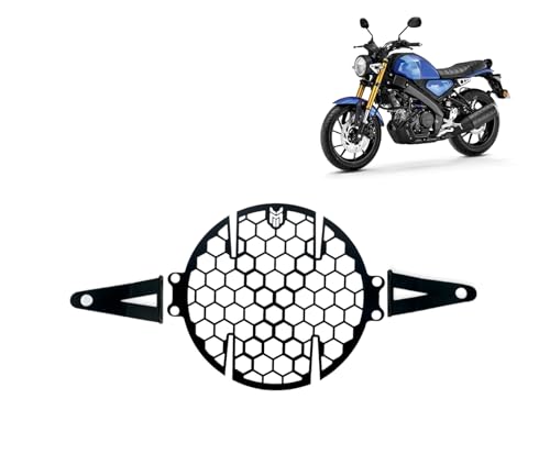 Image of XSR 155 Durable Headlight Protector Grill|Headlight Guard|Jaali Honeycomb Design Black Finish Compatible For Yamaha XSR 155