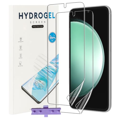 NUCNOK 2 Pack Protector de Pantalla para Samsung Galaxy S24/Galaxy S25 5G (No Cristal Templado),Película de Hidrogel Flexible HD,Sin Burbujas,Fácil de Instalar,Compatible con Huellas Dactilares
