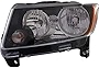 KarParts360 Compatible With Jeep Compass Headlight Assembly 2013 2014 2015 2016 2017 Driver Side | Standard Type | w/Black Trim | CAPA CH2502246 | 68171215AB