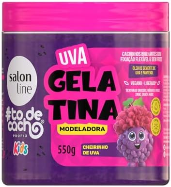 Salon Line, Gelatina Modeladora, #TodeCacho Kids, Uva, Vegan...