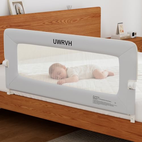 Image of Safety Folding Bed Guard Rail for Toddlers | Fits Twin /Full /Queen /King Beds-T-Shaped Sturdy Base for Extra Stability,Dual Safety Lock,Tool-Free Setup,Breathable Fabric