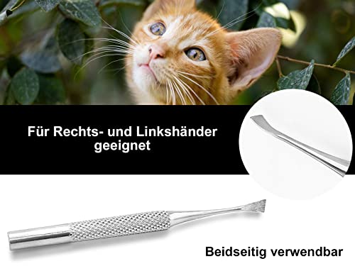 Mini Hunde Zahnsteinkratzer Einseitig Zahnpflege Zahnreiniger für Haustiere Tiere Zahnbürsten-Alternative aus Edelstahl Auch für Katzen oder Nager Zahnreinigung Zahnsteinentferner