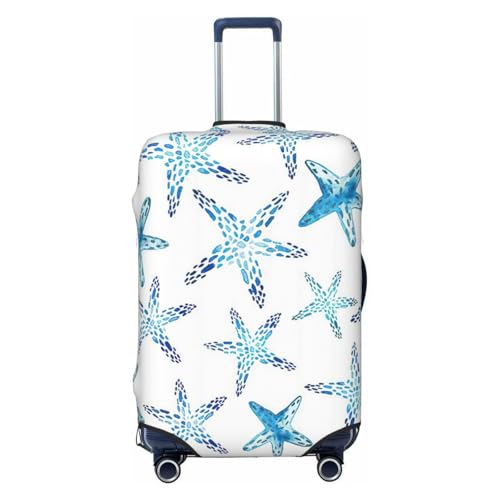 Cute Starfish Print Luggage Suitcase Cover Protector Luggage Washable Covers With Concealed Zipper