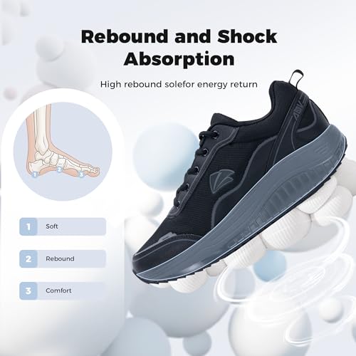 Image of Walking Shoes for Men Arch Support Plantar Fasciitis Shoes Orthotic Tennis Sneakers for Foot Pain Relief