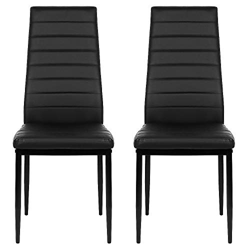 Pack 2 Sillas Lauter Polipiel - Set de Sillas de Comedor, Asiento y Respaldo Acolchado, Set de sillas de Comedor,SGS Tested,2...