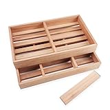 Spanish Cedar Cigar Tray with Two Adjustable Dividers, Suitable for Large Tower and Display Humidors (11.8