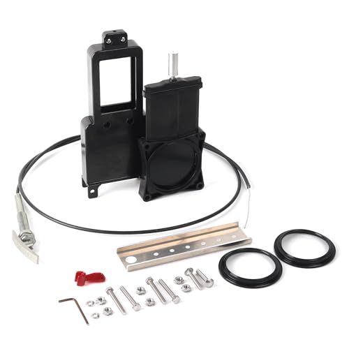 TonGass 3 Inch RV Waste Valve with 72 Inch Cable Handle Kit Bulkhead Mount Folding T-Handle Cable-Actuated Termination Valve for RV Black Tank Waste System 3 Valve Body - Universal Fit