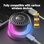 Ausbilew Magnetic Wireless Speaker, Portable Speaker with RGB Lighting, Mini Speaker with TWS Connectivity, Magnetic iOS/Android and Any Steel Metal, Bluetooth Speaker for Camping Parties