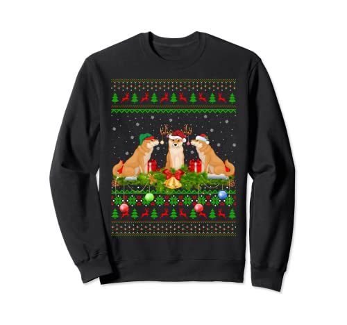 Shiba Inu Dog Xmas Lighting Santa Ugly Shiba Inu Christmas Sweatshirt