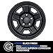 TACTIK 5 Spoke Classic Solid Steel Wheel - 5x5 Bolt Pattern, 17x9 (+6mm Offset), 5.25 Inch Backspace - Fits Jeep Wrangler 2007-2022 JL, JK and Gladiator JT - Satin Black Powder Coated Finish