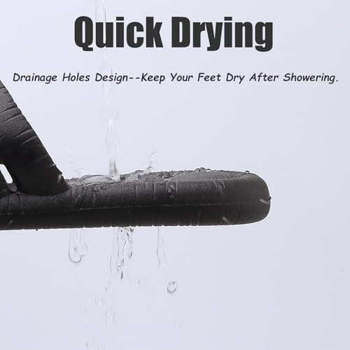 Image of FINLEEO Shower Sandals with Drainage Holes - Quick Drying Bathroom & Gym Slippers for Men and Women