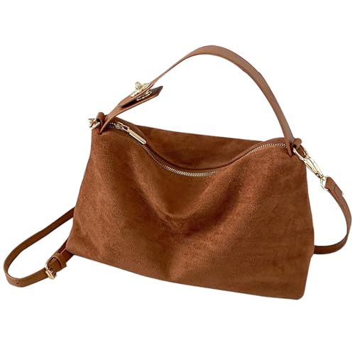 Macayda Handtasche Damen Mittelgroß Umhängetasche Wildleder...