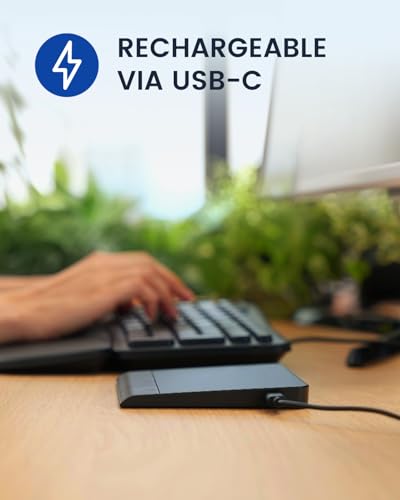 Image of Perixx PERIPAD-706 [Firmware Updated] Wireless Slim Touchpad for Windows System - Multi-Device Bluetooth and 2.4G RF Connectivity - Rechargeable via USB-C - Large Size 5.31x4.57x0.55 Inches - Black