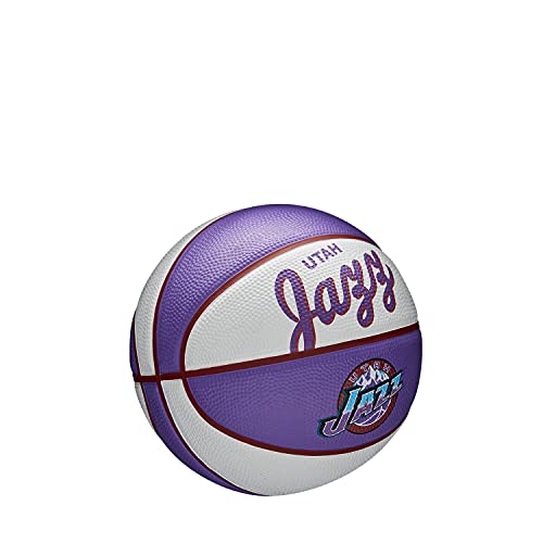 Wilson Mini-Basketball Team Retro, Utah Jazz, Outdoor, Gummi, Größe: Mini – Ansicht 2