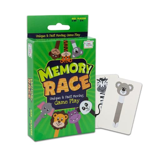 Memory Race Card Game by Trunkworks | Family Travel Game for Kids Ages 5 + Years | Develops Memory and Focus